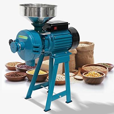 110V/220V Household and Commercial Mill Grinder Electric Grain Dry Feed  Flour Milling Machine Cereals Grinder for Rice Corn Dry Cereals Coffee  Wheat Grinder Mac…