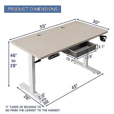 Jceet 63x30 Inches Dual Motor Electric Standing Desk with Drawer,  Adjustable Height Sit Stand Up Desk with Storage Shelf, Home Office Desk  Computer Workstation with Dark Walnut Top/Black Frame - Yahoo Shopping