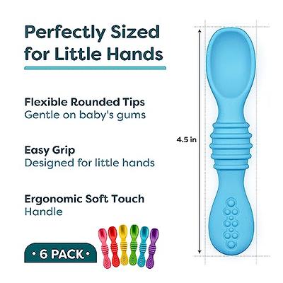 New Comfortable Baby Silicone Soft Spoon Training Feeding Spoons