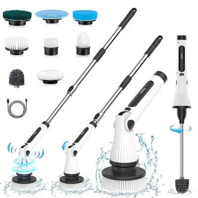 9in1 Electric Spin Scrubber Cordless Shower Cleaning Brush with Extension  Handle