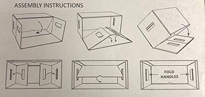 REDSHELL Comic Book Storage Box with Attached Lid, Collapsible