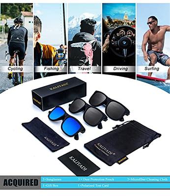  KALIYADI Polarized Aviator Sunglasses For Men Women Metal  Sun Glasses UV Blocking, 3 PACK