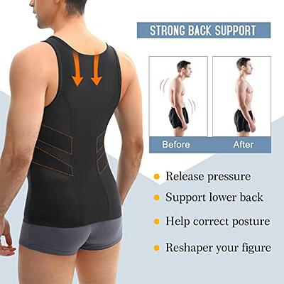 TAILONG Men's Compression Shirt Body Shaper Slimming Vest Tight Tummy Tank  Top