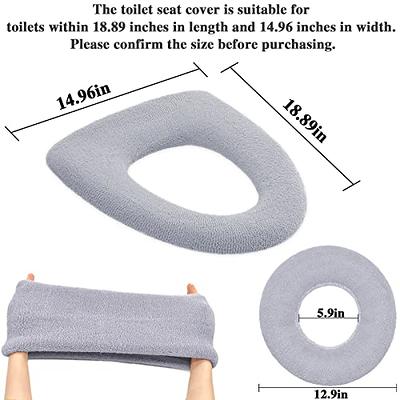 Washable Gel Toilet Seat Cover, Padded Riser Cushion for Elongated Toilets  & Com