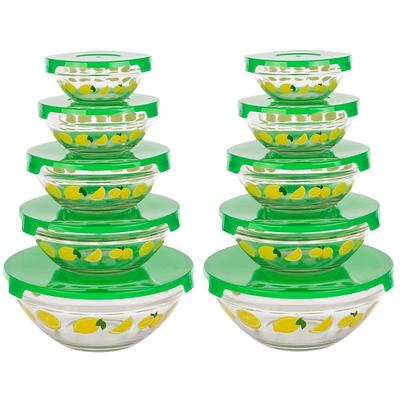 COOK WITH COLOR Prep Bowls with Lids- Deep Mixing Bowls Nesting Plastic  Small Mixing Bowl Set with Lids (Ros)