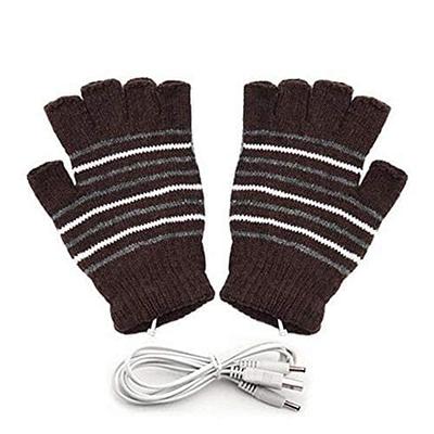 Usb Heated Gloves For Men And Women(gray A), Winter Adjustable Temperature Heated  Mitts Hand Warmer Washable Knitting Gloves For Indoor Outdoor Winter