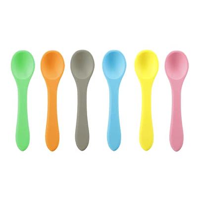  NumNum Baby Spoons Set, Pre-Spoon GOOtensils for Kids Aged 6+  Months - First Stage, Baby Led Weaning (BLW) Teething Spoon - Self Feeding,  Silicone Toddler Food Utensils - 2 Spoons, Blue/Orange : Baby