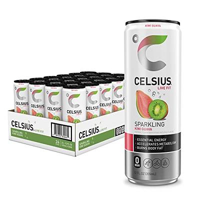 CELSIUS Sparkling Orange, Functional Essential Energy Drink 12 Fl Oz (Pack  of 12)