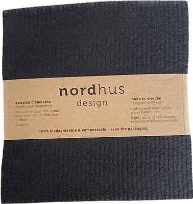 Nordhus Design Large Swedish Dishcloths, 5 Black Cloths, Made in Sweden -  8x9 inch Reusable, Washable Cellulose Cotton Kitchen Cloths - Replace Paper  Towels, Wipes, Sponges, Dish Rags - Yahoo Shopping