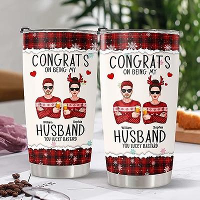 Gifts for Husband - Husband Gifts from Wife - I Love You Gifts for Him for  Anniversary, Husband Birthday Gift, Husband Christmas Gifts - Husband Wood  20oz Stainless Steel Tumbler 