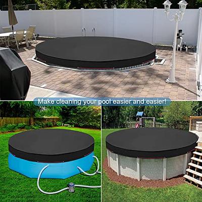 HUMLANJ 15 Ft Round Pool Cover, Solar Pool Covers for Above Ground Pools  with Drawstrings Round Swimming Pool Cover Hot Tub Cover Round Inflatable  Pool Cover for Waterproof Dustproof UV Resistant 