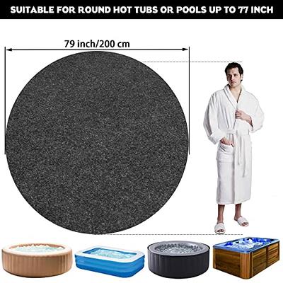 Aboofx Hot Tub Mat Floor Protector Floor Mat 80 Inch Diameter With