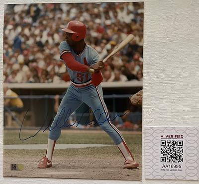 Willie McGee Autographed St Louis Custom Baseball Jersey - JSA COA