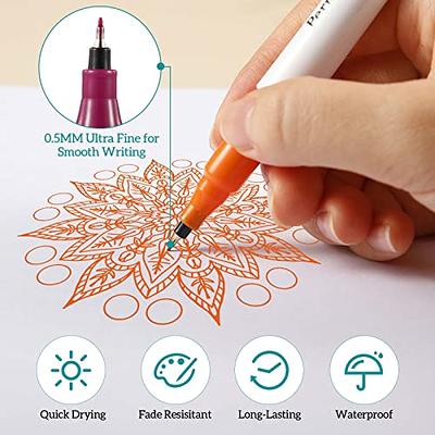  Nicecho Permanent Markers, 30 Colored Fine Point Marker Pens,  Waterproof Marker Works on Paper, Plastic, Wood, Metal and Glass : Office  Products