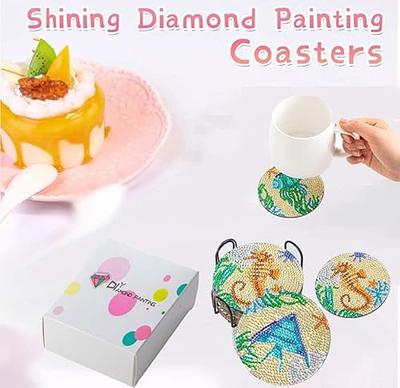 Halloween Diamond Painting Coasters, 8Pcs Halloween Diamond Art Kits for  Adults