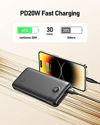 Monoprice Ultra-Compact 10,000 mAh Power Bank with PD 20W and QC 3.0 Fast  Charging, Built-In Digital LED Display, Compatible with All Mobile Devices  