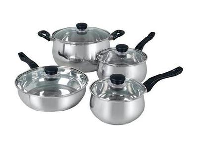 Denmark Stax 7-Piece Red Stainless Steel Stackable Cookware Set  TTU-14895-EC - The Home Depot