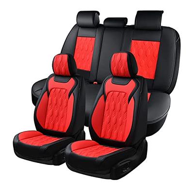 Coverado Car Seat Cover Full Set, Luxury Leather Seat Covers for Front and  Rear, Waterproof Seat
