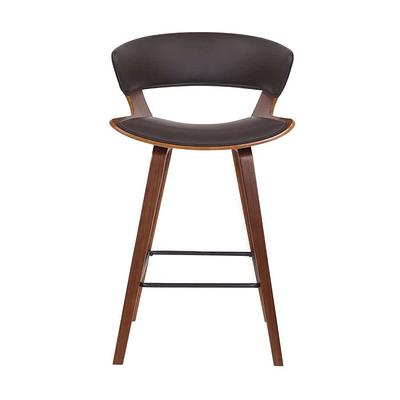 cozyman 41 in. Black 30 in. H Low Back Metal Frame Cushioned Counter Height Bar  Stool with Faux Leather seat (Set of 2) LB22CH0030-300 - The Home Depot