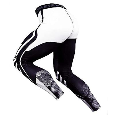 BUYJYA 3 Pack Men's Compression Pants Running Tights Workout Leggings  Athletic Cool Dry Yoga Gym Clothes Gift, 