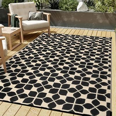 MCOW Outdoor Rugs 8'x10' Waterproof, Reversible Camping Mat, Outside Patio  Rug for Rv, Camper, Balcony, Backyard, Picnic, Deck, Grey&White - Yahoo  Shopping