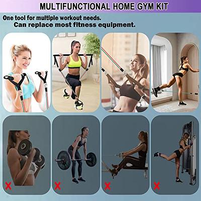 Portable Home Gym, Pilates Bar & Resistance Band Bar Combo Set