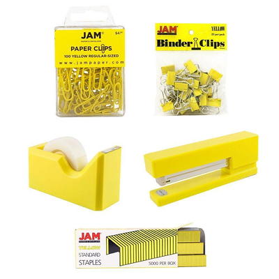 JAM PAPER Standard Size Colorful Staples - Golden Yellow - 5000/box