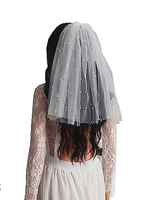  Ursumy Bride Wedding Veil Long 2 Tier Layered