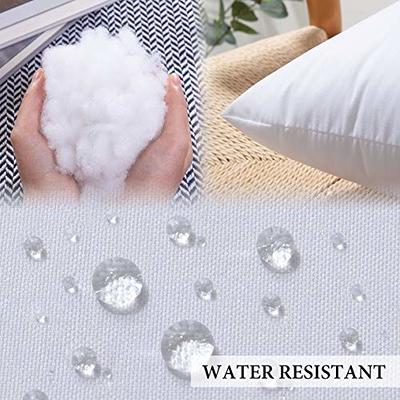 24 in. x 24 in. Outdoor Pillow Inserts, Waterproof Decorative Throw Pillows Insert, Square Pillow Form (Set of 2), White