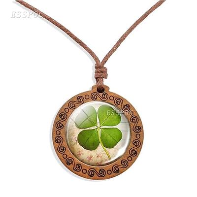 Tiny Four Leaf Clover Necklace - 925 Sterling Silver - Lucky Shamrock Luck  Charm Pendant Necklace for Women