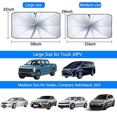 2023 Upgraded Car Windshield Sun Shade Umbrella Car Shade Front