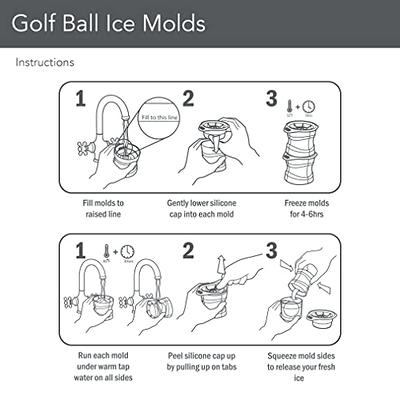  Tovolo Golf Ball Ice Molds, Set of 2 Golf Ball-Shaped Ice  Sphere Molds, Stackable Sports Ice Molds, Sports-Themed Ice Makers,  Giftable Sports Whiskey Ice Ball Molds, BPA-Free & Dishwasher-Safe Green:  Home