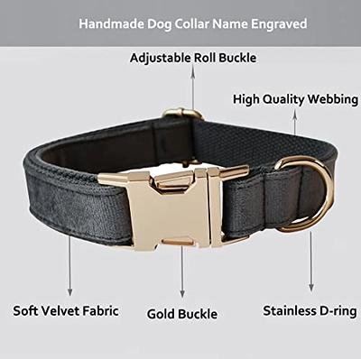 Personalized, Embroidered Dog Collars, Engraved Buckle Dog Collars