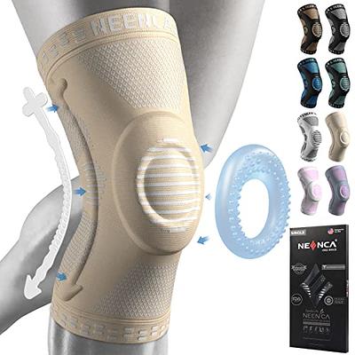 Knee Brace for Men Women Compression Knee Sleeve with Patella Gel Pad &  Side Stabilizers Elastic Knee Support for Arthritis, Meniscus Tear, Injury