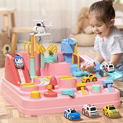 TEMI Kids Toys for 3 4 5 6 7 8 Year Old Boys Girls Race Track Car Adventure  Toys for Boys Age 3, City Rescue Car Toys for Toddlers 2-4 Years