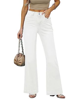 Muyise Womens Cotton Linen Casual Pants Straight Leg Drawstring Elastic High Waist Loose Comfy Palazzo Trousers with Pockets