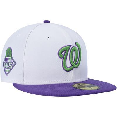 Washington Nationals New Era Chrome Rogue 59FIFTY Fitted Hat - White/Pink