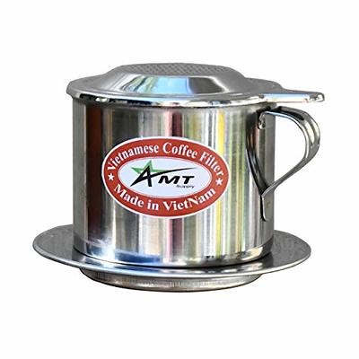 AMT 9.5 OZ Vietnamese Coffee Maker, 2-3 Servings Phin, Screw Down Coffee  Vietnamese Coffee Filte Coffee Dripper for Vietnamese Style at Home Office  (9.5 OZ - Handle) - Yahoo Shopping