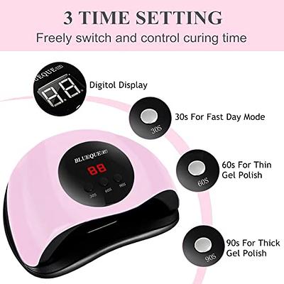 Nail Dryer, 48W UV LED Nail Lamp, with Automatic Sensor, Portable UV Light  for Gel Nail Polish, Quick-drying, 3 Timer Setting