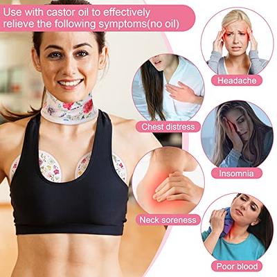 2pcs Castor Oil Breast Pads, Castor Oil Pack For Breast Reusable Organic  Flannel Compress Castor Oil Breast Wrap For Relaxing