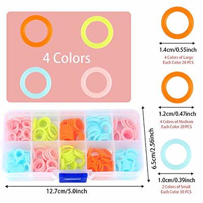 Sibba Knitting Crochet Locking, 120Pcs Stitch Markers with 4Pcs Cable Stitch  Holders for Knitting Sewing Stitching Crochet Markers, 10 Colors with  Storage Case - Yahoo Shopping