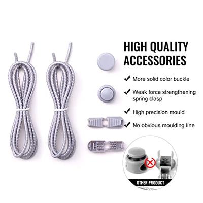 4 Pairs Elastic No Tie Shoelaces, No Tie Shoe Laces for Adults and