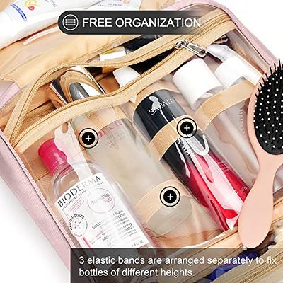 Travel Hanging Toiletry Bag for Women, Extra Large Makeup Bag, Holds  Full-Size Shampoo, with Jewelry Organizer Compartment, Waterproof Cosmetic  Bag