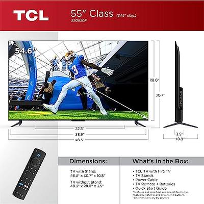 TCL 50-Inch Class S4 4K LED Smart TV with Fire TV (50S450F, 2023 Model),  Dolby Vision HDR, Dolby Atmos, Alexa Built-in, Apple Airplay Compatibility