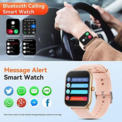BYBUKCKR Smart Watch (Answer/Make Calls) 19' Smartwatch Fitness Tracker for Android iOS Phones with Blood Pressure Heart Rate Tracking 25 Sport Modes