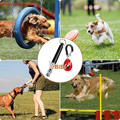 4Pcs Dog Training Set Pet Training Clicker with Whistles, Dog Training  Whistle Ultrasonic Professional Dog Whistles with Lanyard - Barking Control