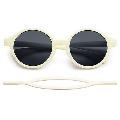 COASION Black Polarized Mirror Lens Bendable Sunglasses w/Strap