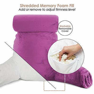 Nestl Reading Pillow Large Bed Pillow, Back Pillow for Sitting in Bed  Shredded Memory Foam Chair