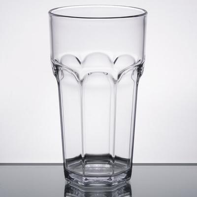 Choice 32 oz. Clear SAN Plastic Pebbled Tumbler - 12/Pack