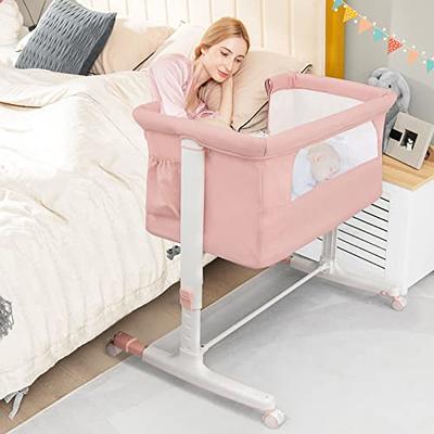 FUFU&GAGA Gray Multifunctional Foldable Baby Crib Co-sleeper